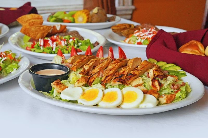 Southwest Chicken Ranch Salad with avocado