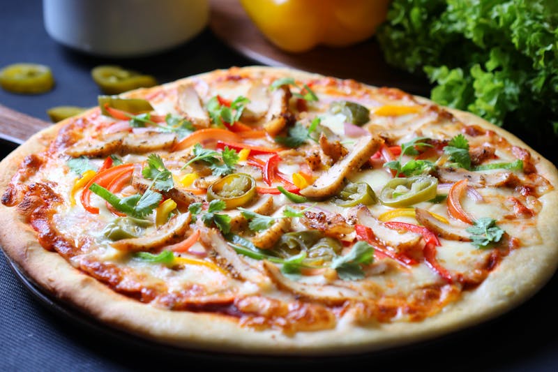 Cowboy Ranch pizza with pulled pork and caramelized onion